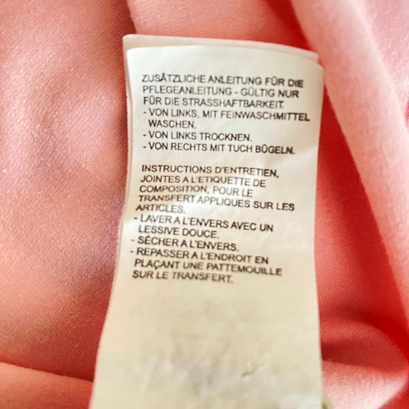 Conte of Florence women's Polo Shirt. rhinestone logo.Quarter sleeves.Pink.Sz S - Picture 8 of 11